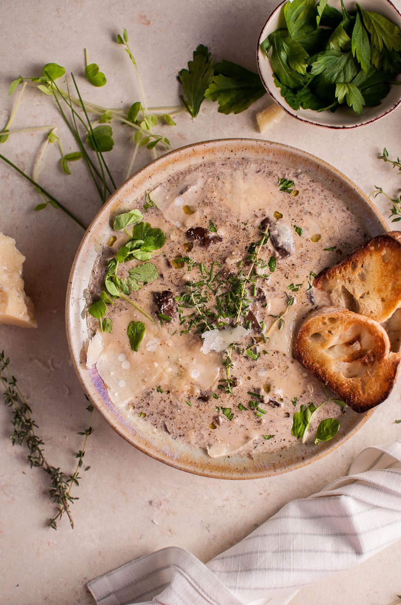 Loaded Creamy Mushroom Soup • Salt & Lavender