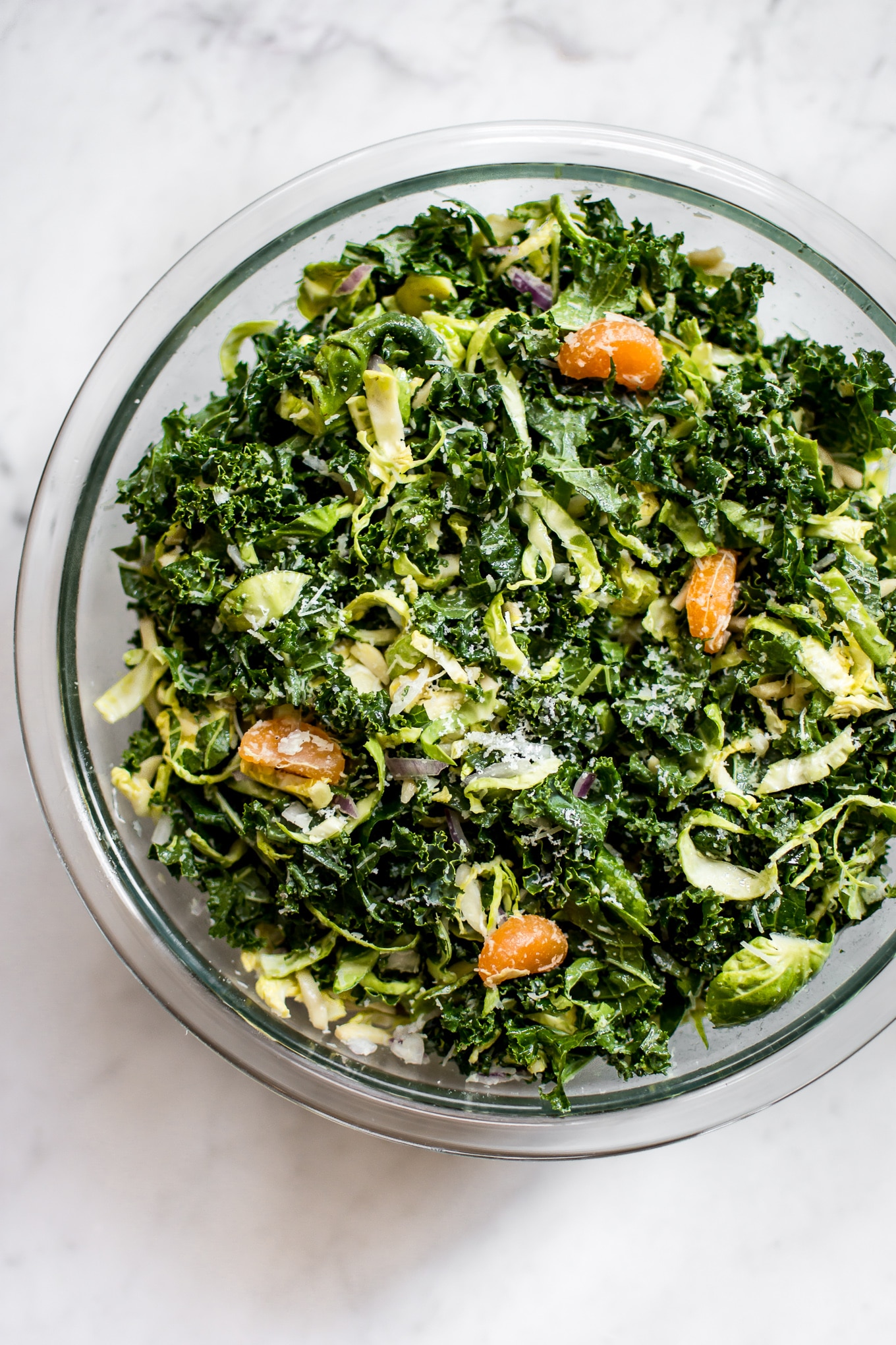 Shredded Kale And Brussels Sprouts Salad Salt Lavender