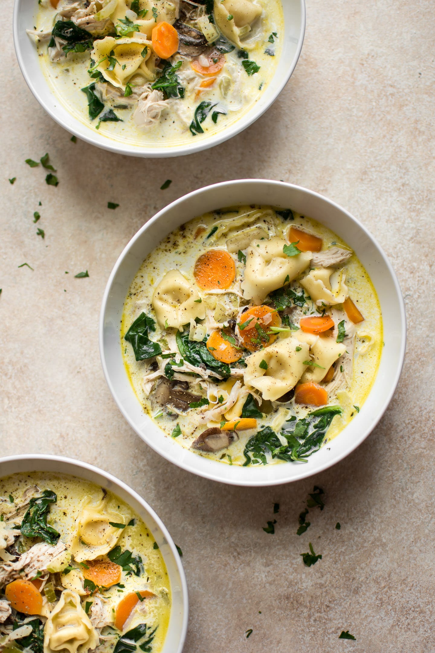 Creamy Spinach Tortellini Soup With Chicken Salt Lavender