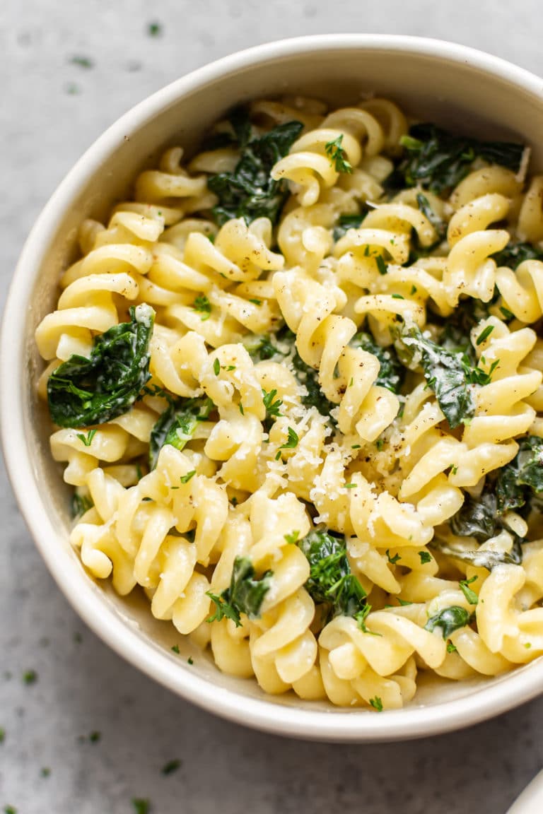 Spinach Goat Cheese Pasta Salt Lavender