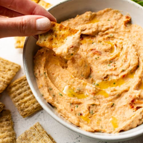 Sun dried Tomato and Basil White Bean Dip