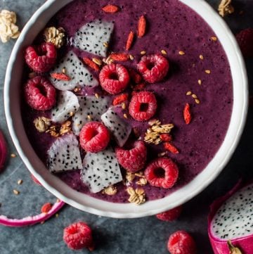 Mixed Berry Smoothie Bowl with Dragon Fruit • Salt & Lavender