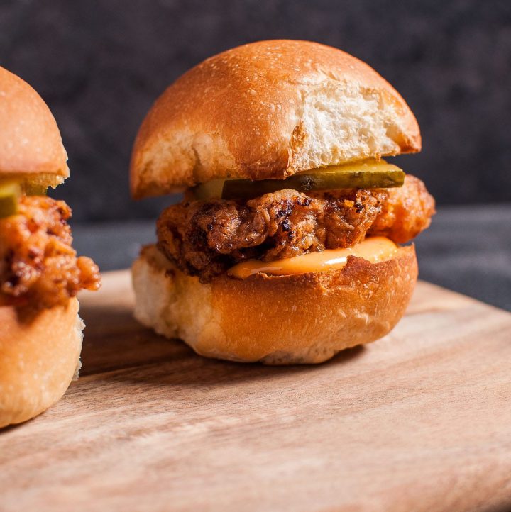 Fried Chicken Sliders with Spicy Mayo • Salt & Lavender