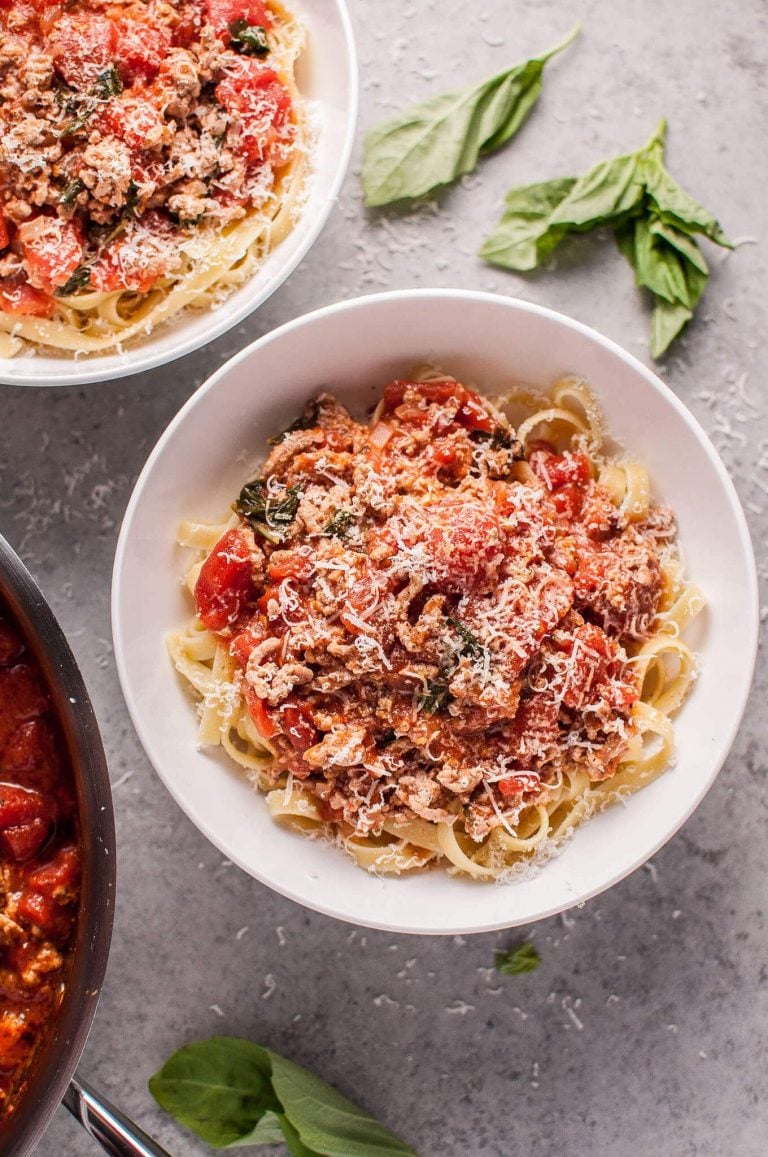 Easy 20 Minute Turkey Bolognese • Salt & Lavender