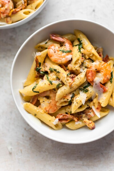 Creamy Cajun Shrimp Pasta • Salt & Lavender