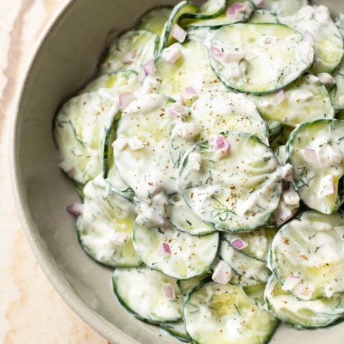 Cucumber Salad • Cool & Creamy!