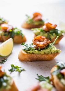 Garlic Shrimp and Avocado Crostini • Salt & Lavender