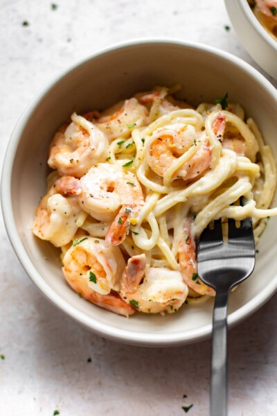 Creamy Lemon Shrimp Pasta • Salt & Lavender