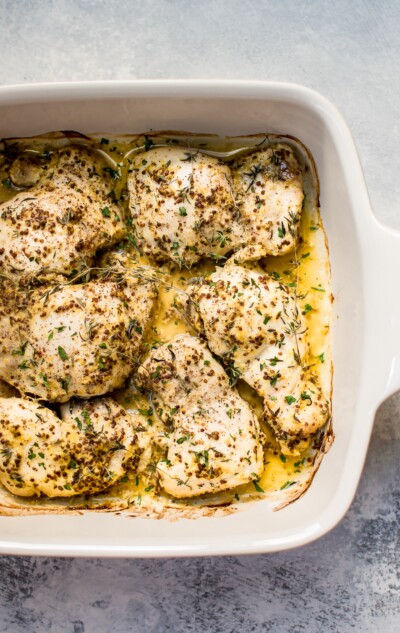 Easy Roasted Mustard Chicken Thighs • Salt & Lavender