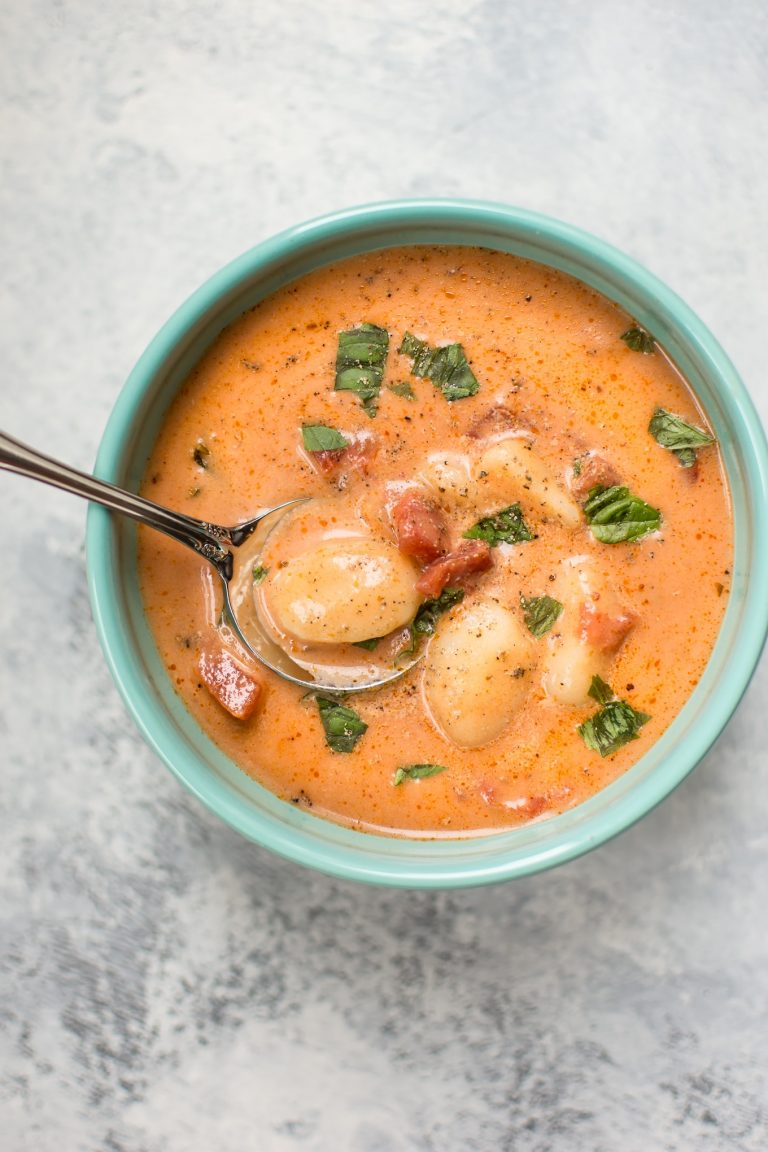 Creamy Tomato Gnocchi Soup • Salt & Lavender