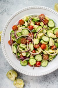 Easy Cucumber Tomato Avocado Salad • Salt & Lavender