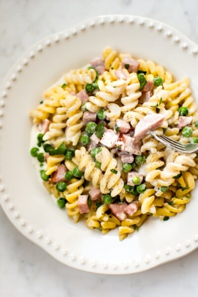 One Pot Ham and Pea Pasta • Salt & Lavender