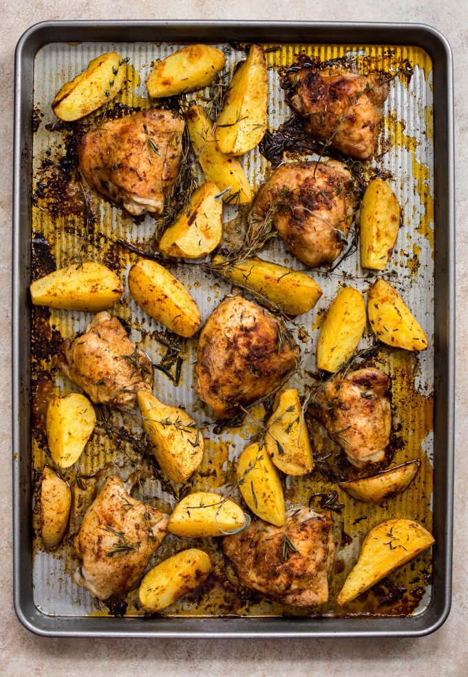 Sheet Pan Baked Chicken and Potatoes Recipe • Salt & Lavender