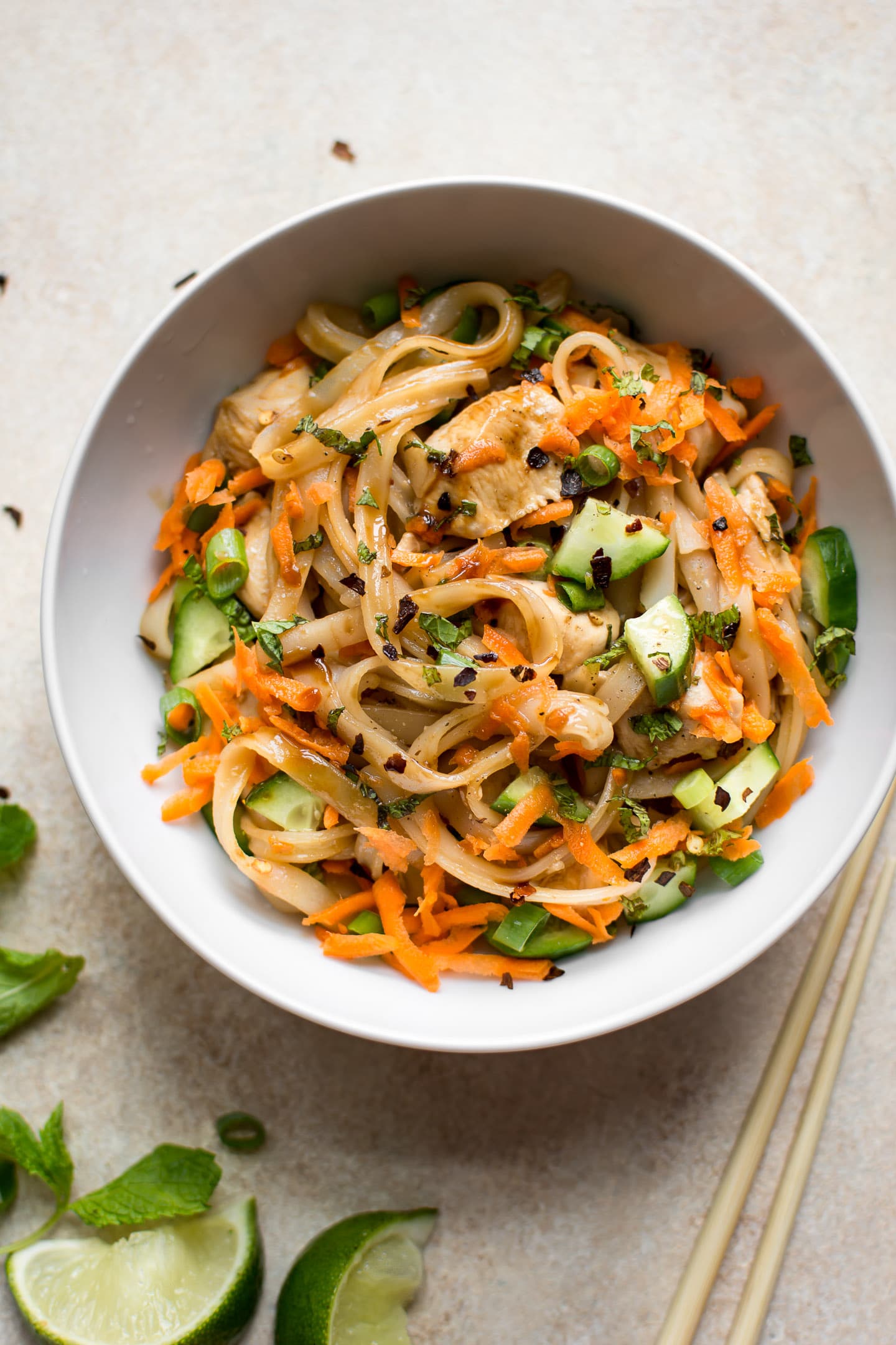 Chicken Stir Fry With Rice Noodles Salt Lavender