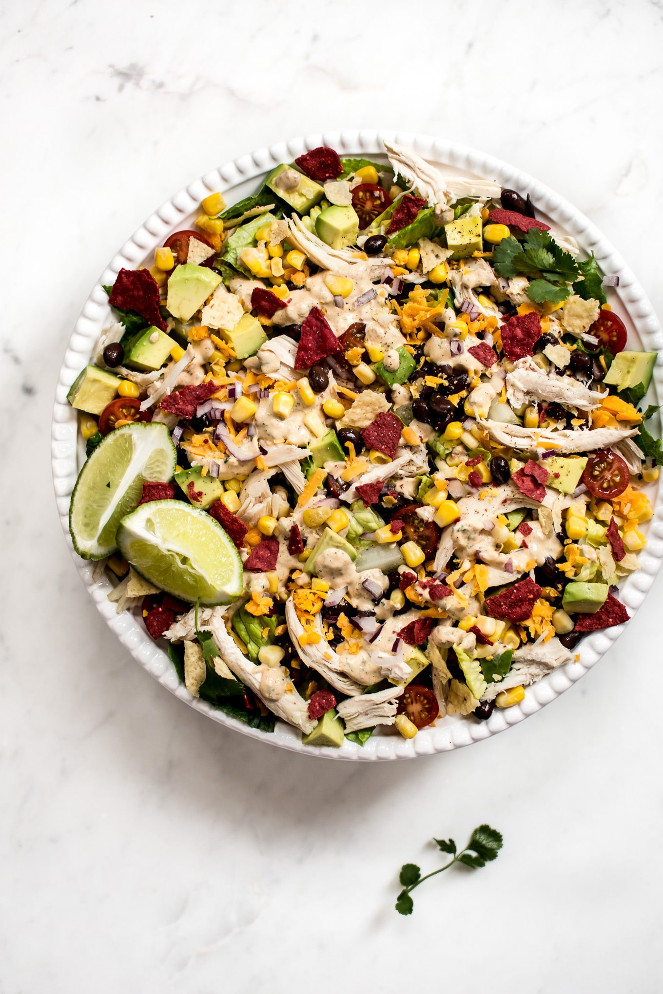 Healthy Chicken Taco Salad Recipe • Salt & Lavender