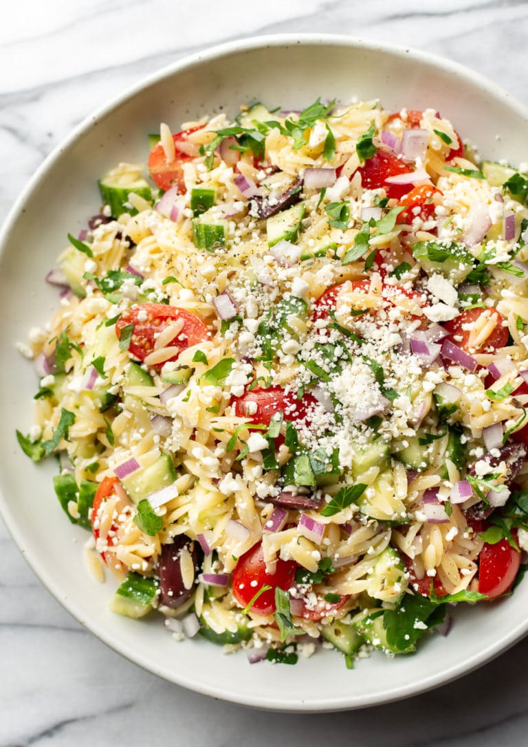 Mediterranean Orzo Salad • Salt & Lavender