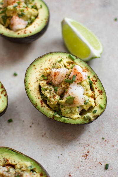 Healthy Shrimp Stuffed Avocado • Salt & Lavender