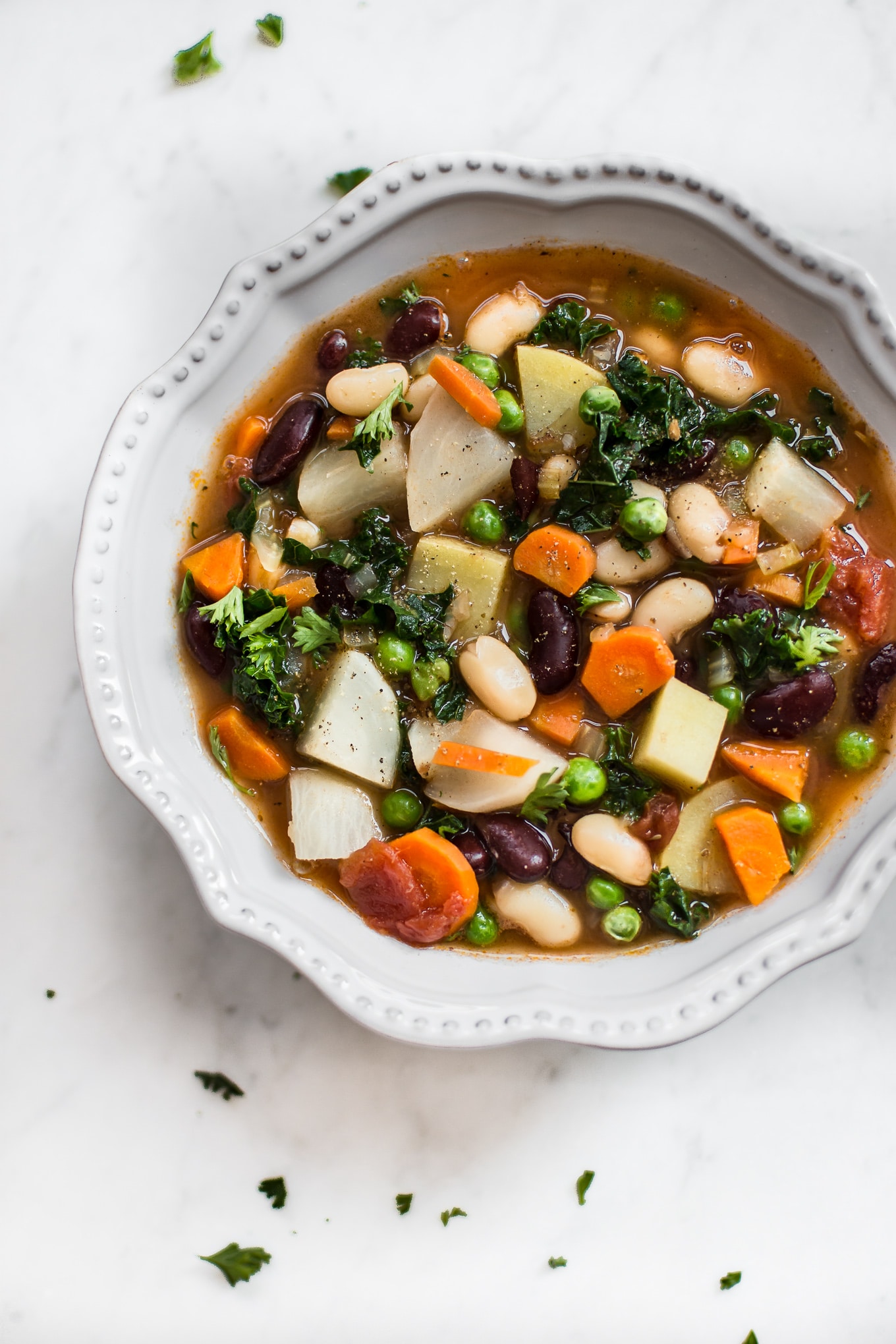 Easy Vegetable and Bean Soup • Salt & Lavender