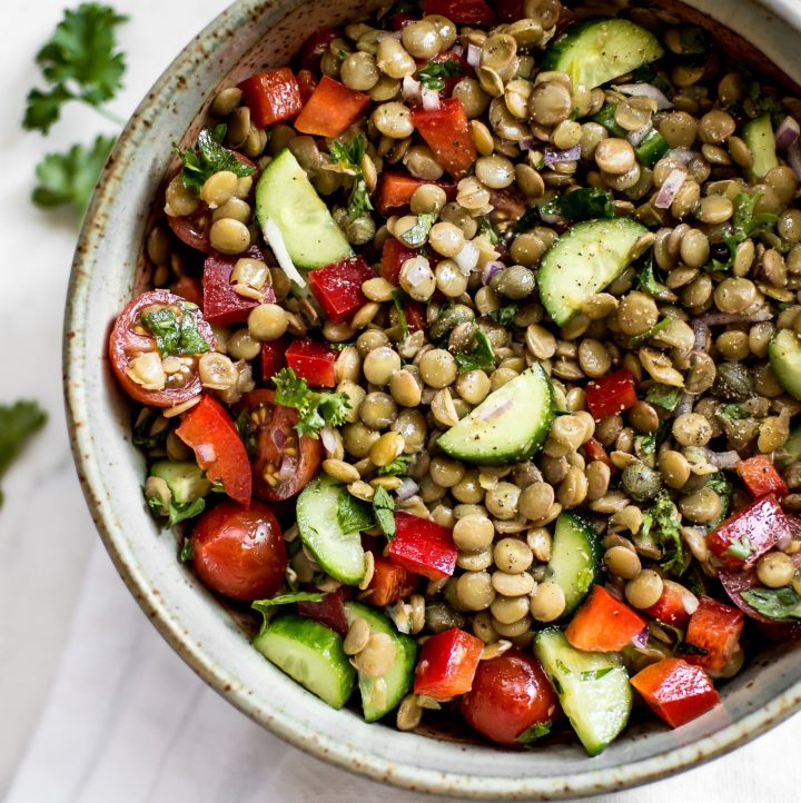 Fresh And Easy Green Lentil Salad Recipe • Salt & Lavender