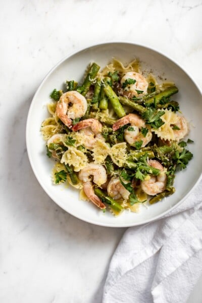 Healthy Shrimp and Asparagus Pasta Recipe • Salt & Lavender