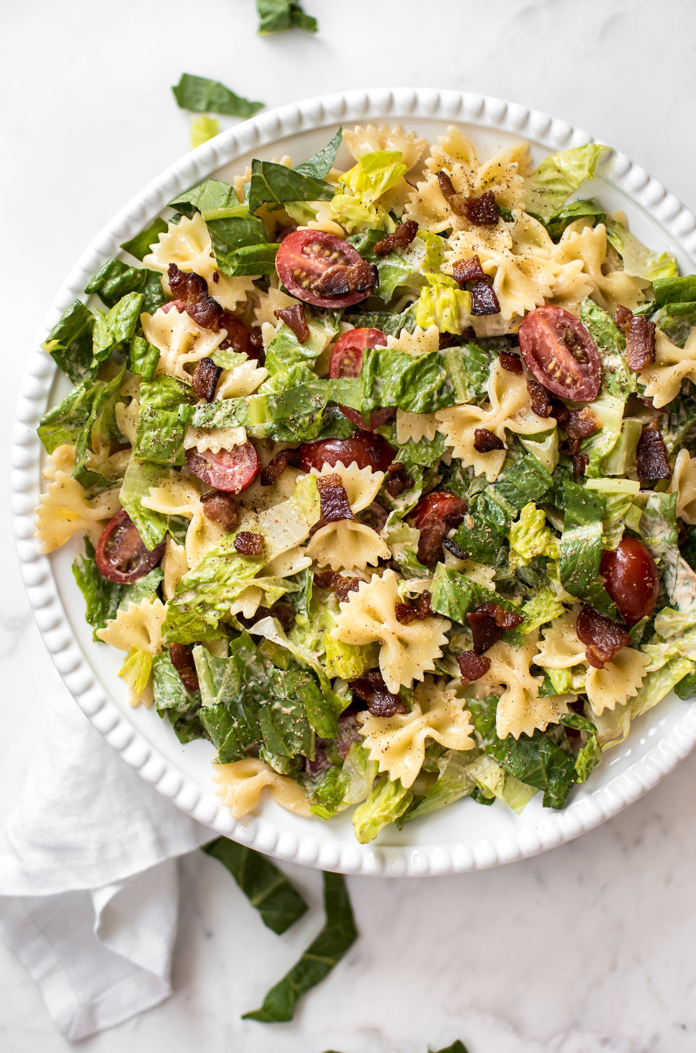 BLT Bowtie Pasta Salad • Salt & Lavender