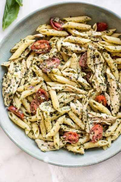 Chicken Pesto Pasta Salad • Salt & Lavender