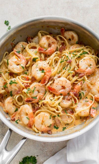 Shrimp and Bacon Pasta • Salt & Lavender