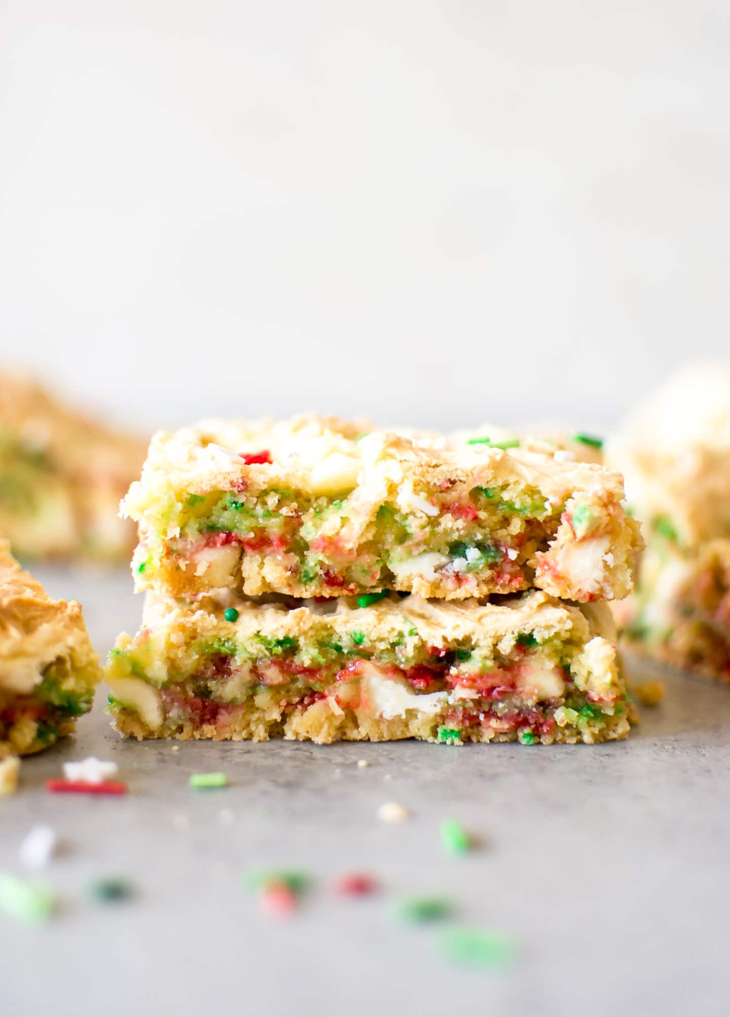 Christmas Cake Batter Blondies • Salt & Lavender