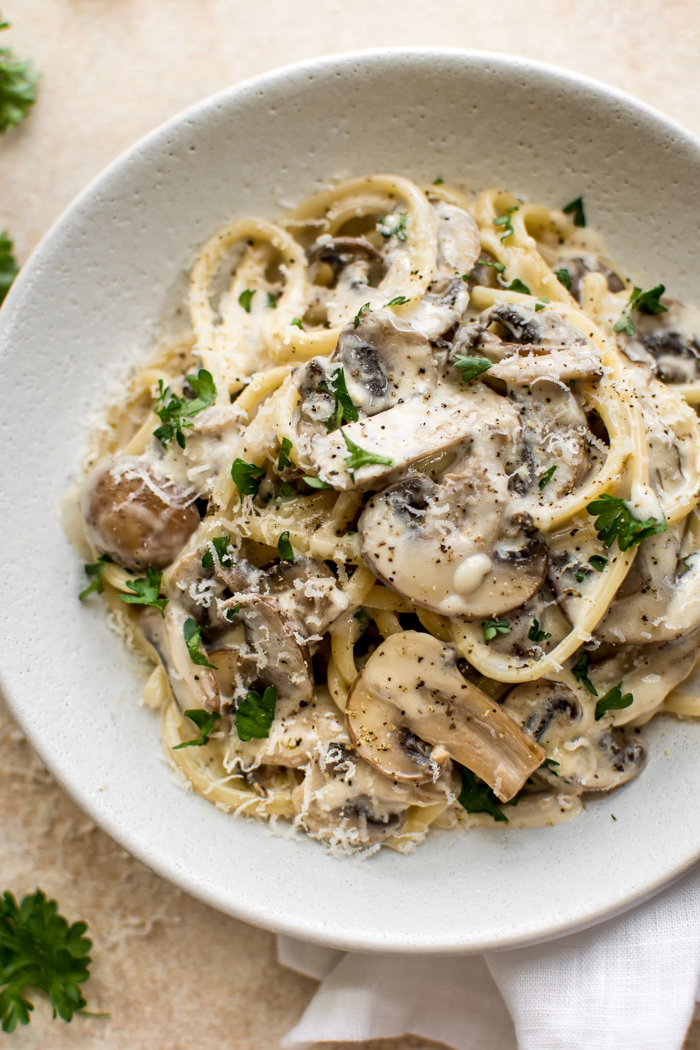 Creamy Mushroom Pasta • Salt & Lavender