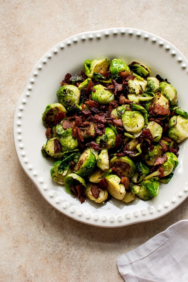 Easy Brussels Sprouts and Bacon Recipe • Salt & Lavender