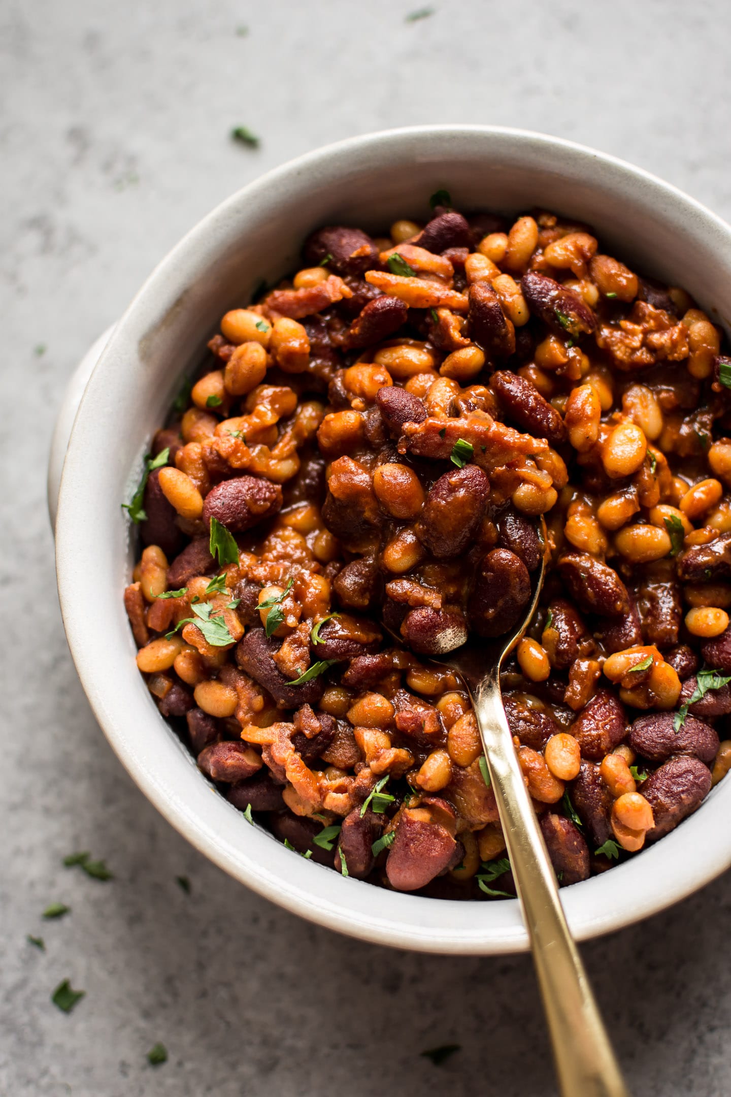 Easy Baked Beans with Bacon • Salt & Lavender