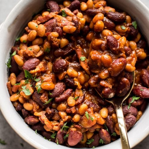 Easy Baked Beans with Bacon • Salt & Lavender