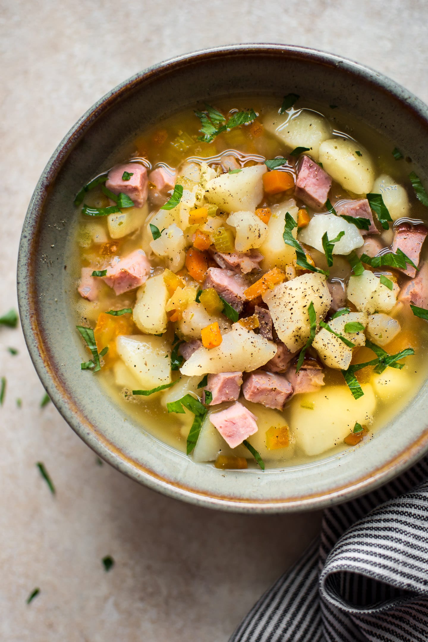 Slow Cooker Ham and Potato Soup • Salt & Lavender