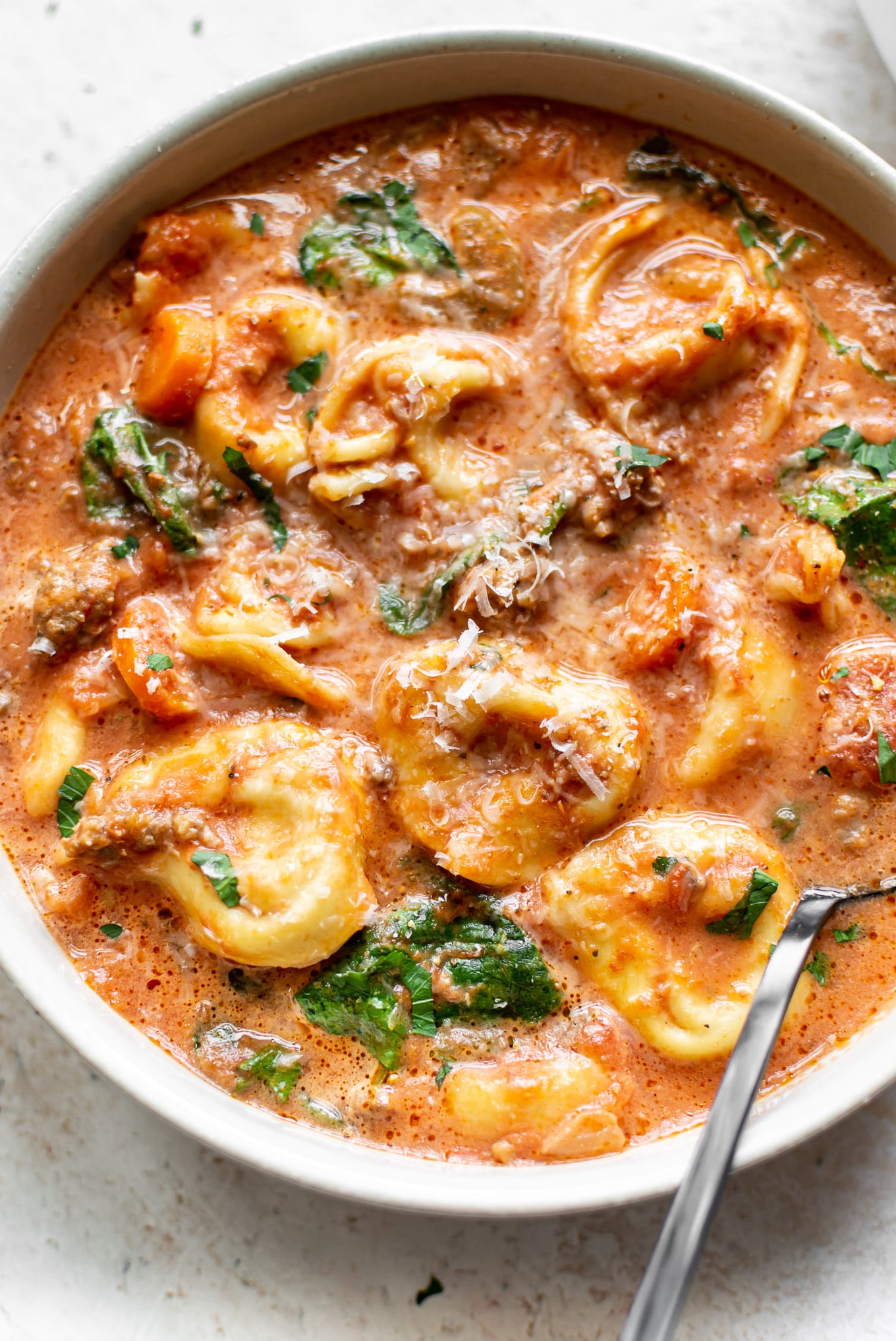 Crockpot Tortellini Soup With Sausage • Salt And Lavender