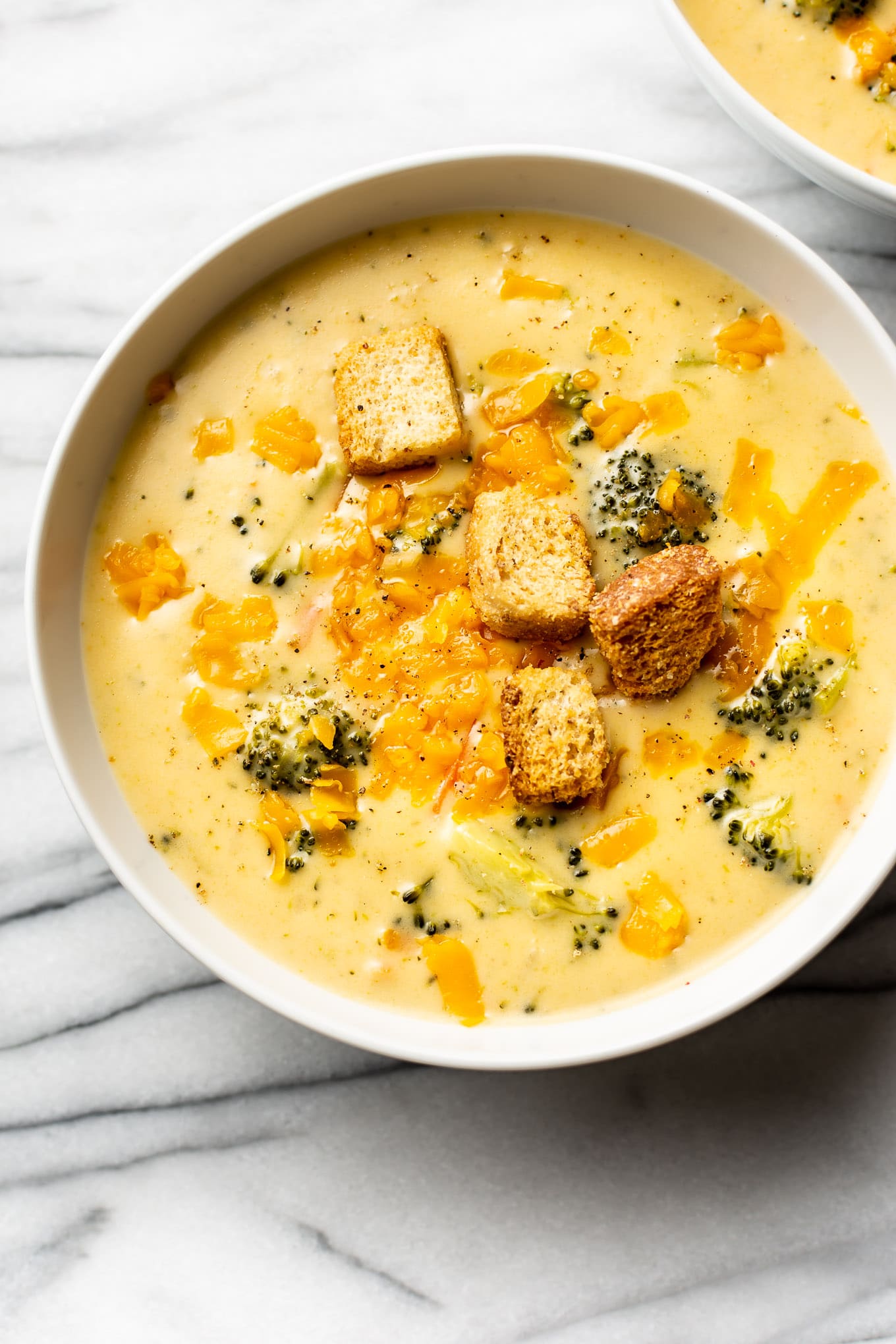 Easy Broccoli Cheddar Soup • Salt & Lavender