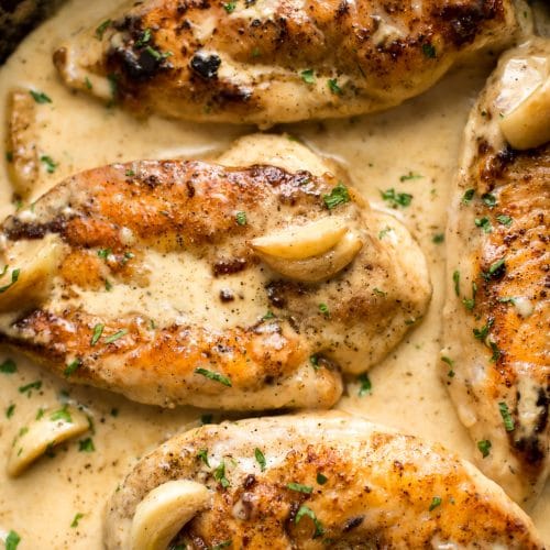 Creamy Garlic Chicken Salt Lavender