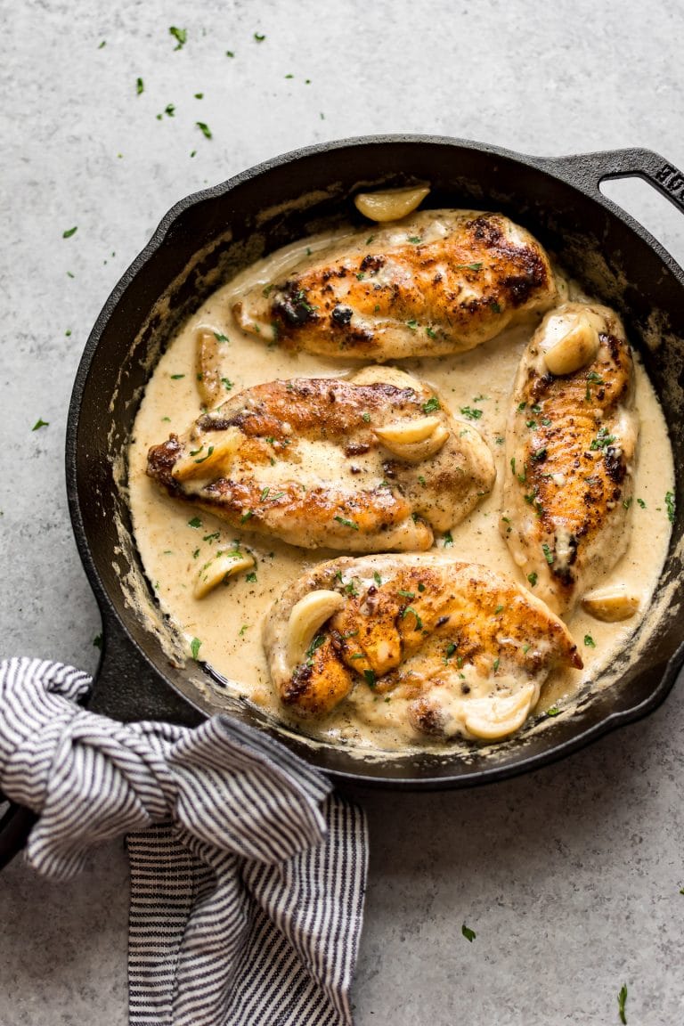 Creamy Garlic Chicken • Salt & Lavender