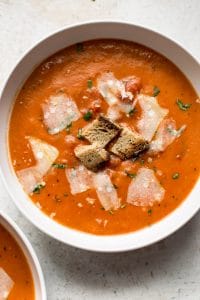 This easy tomato soup recipe is so much better than the canned variety! You can make this domesticcrazye tomato soup in about 30 minutes. 