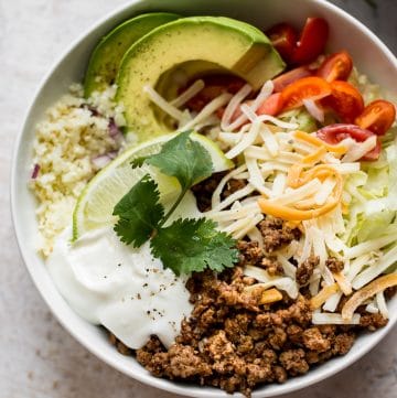 Low Carb Taco Bowls • Salt & Lavender