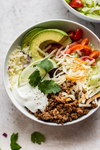 Low Carb Taco Bowls • Salt & Lavender