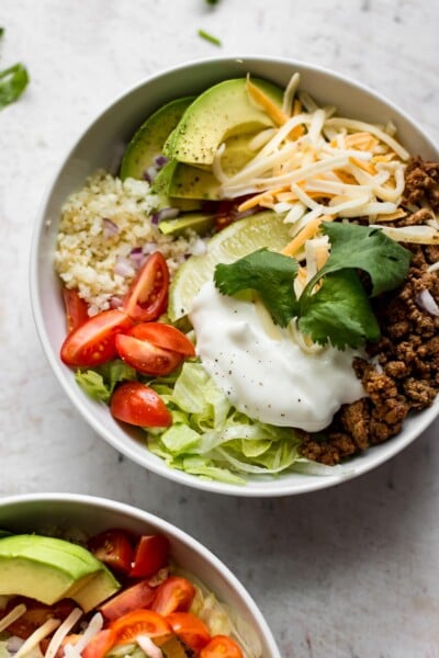 Low Carb Taco Bowls • Salt & Lavender