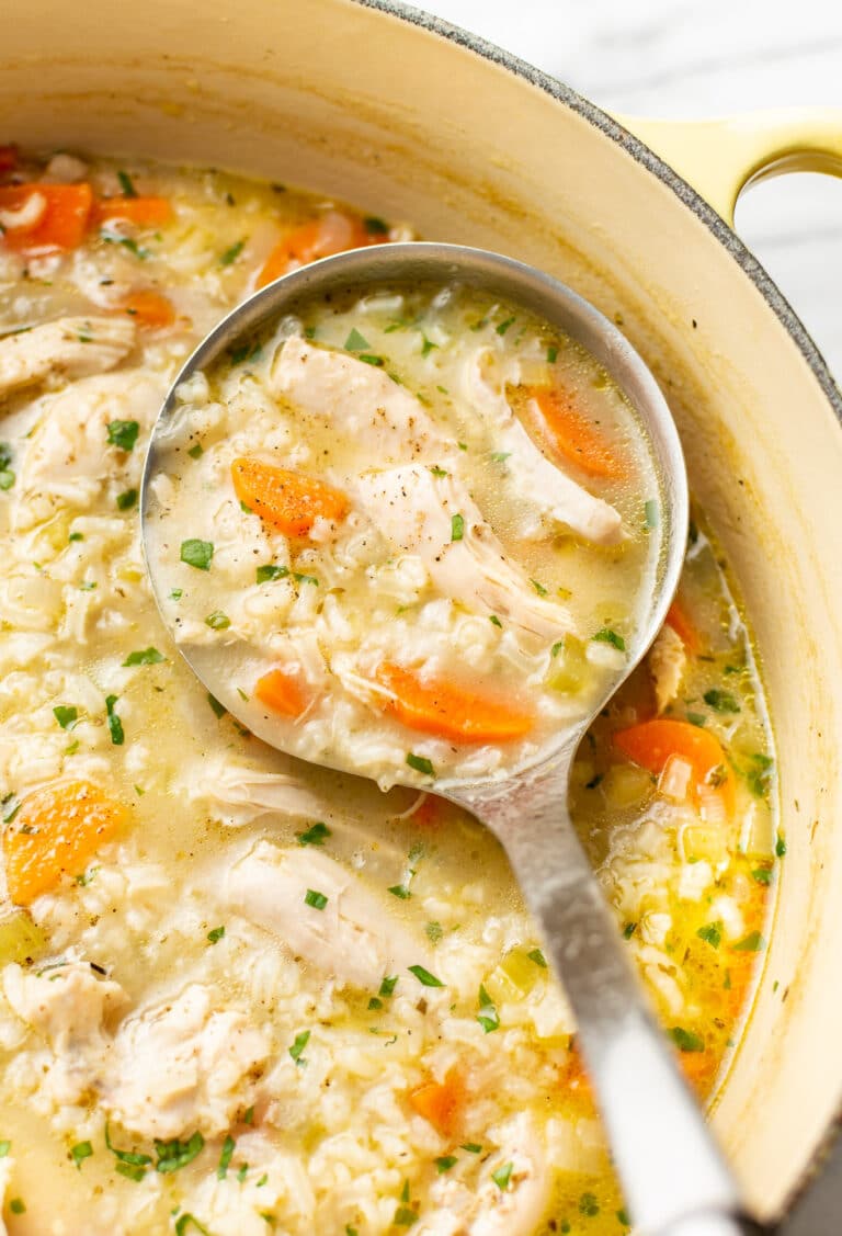 Easy Chicken and Rice Soup • Salt & Lavender