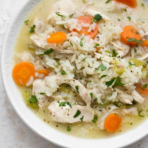 Easy Chicken and Rice Soup • Salt & Lavender