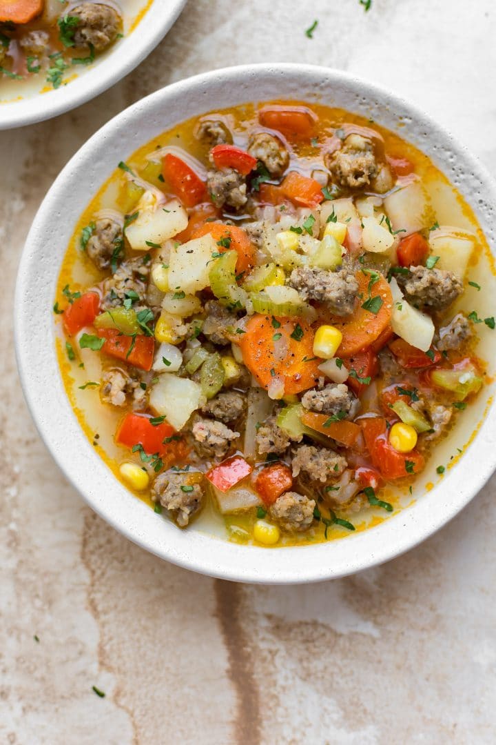 Sausage and Vegetable Soup • Salt & Lavender