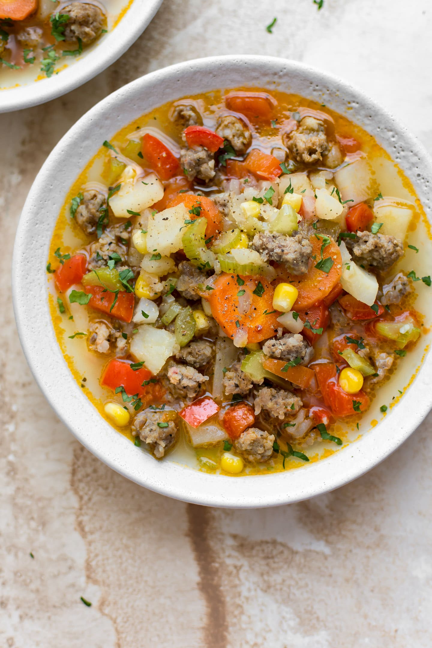 Sausage And Vegetable Soup • Salt And Lavender