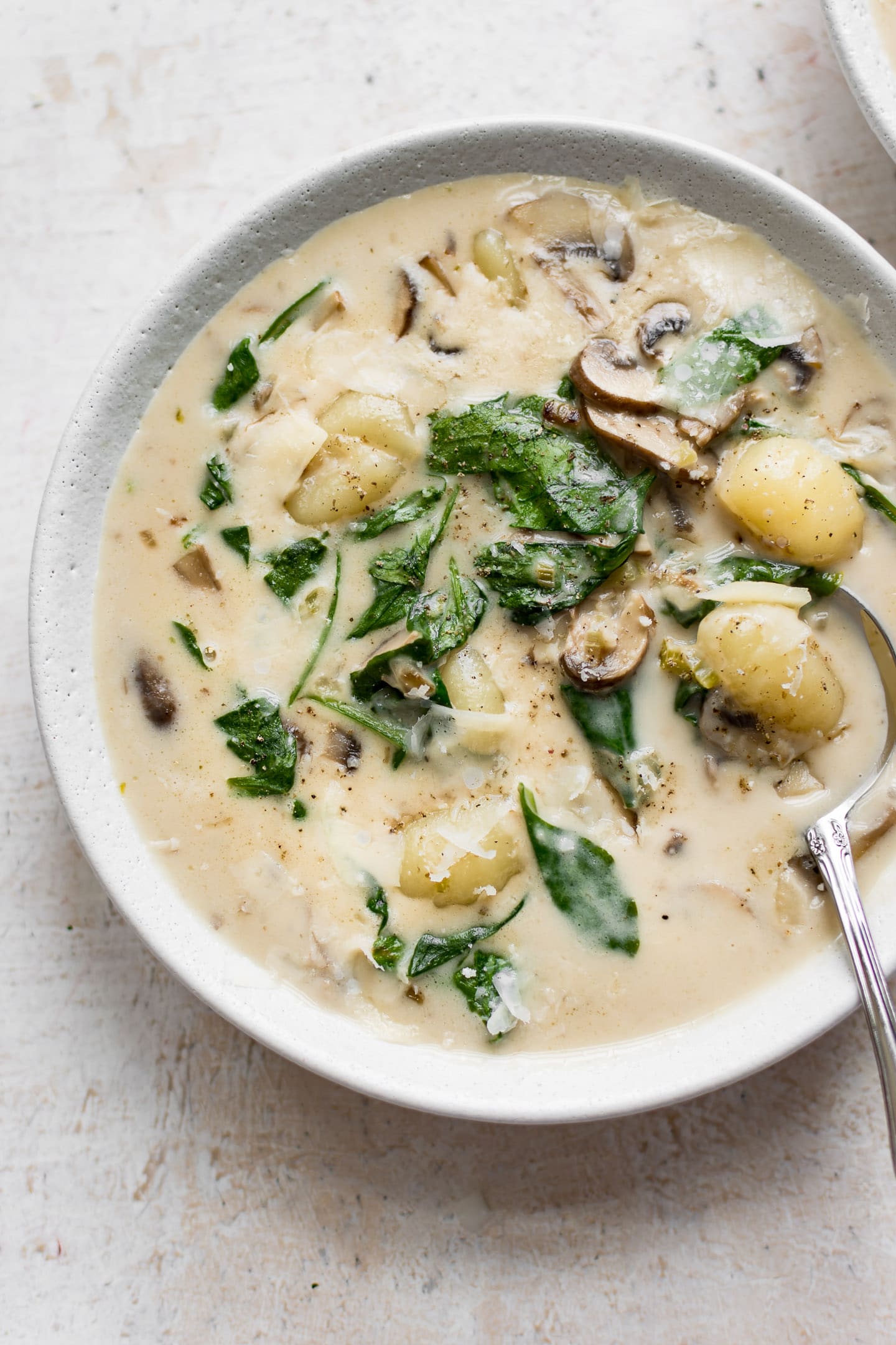 Parmesan Mushroom And Spinach Gnocchi Soup Salt Lavender