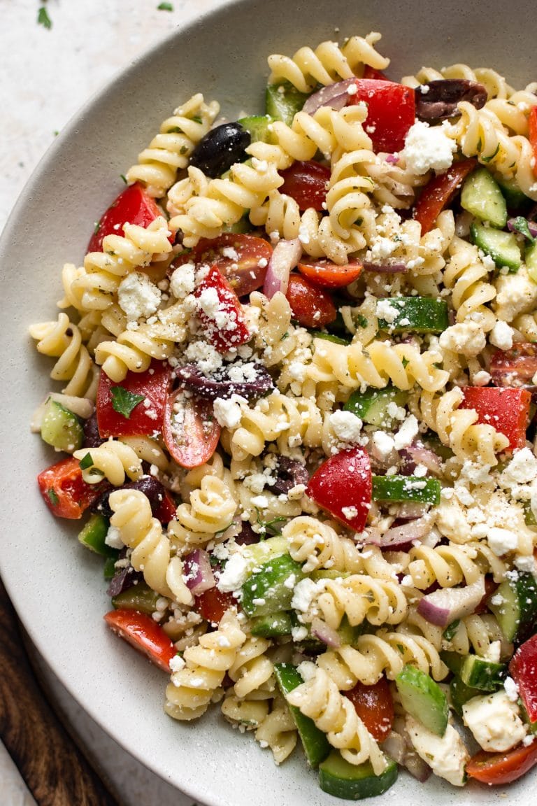 Easy Greek Pasta Salad • Salt & Lavender