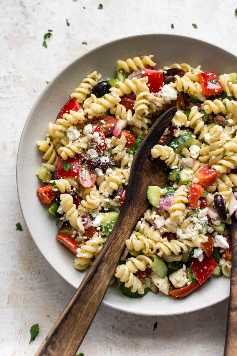 Easy Greek Pasta Salad • Salt & Lavender