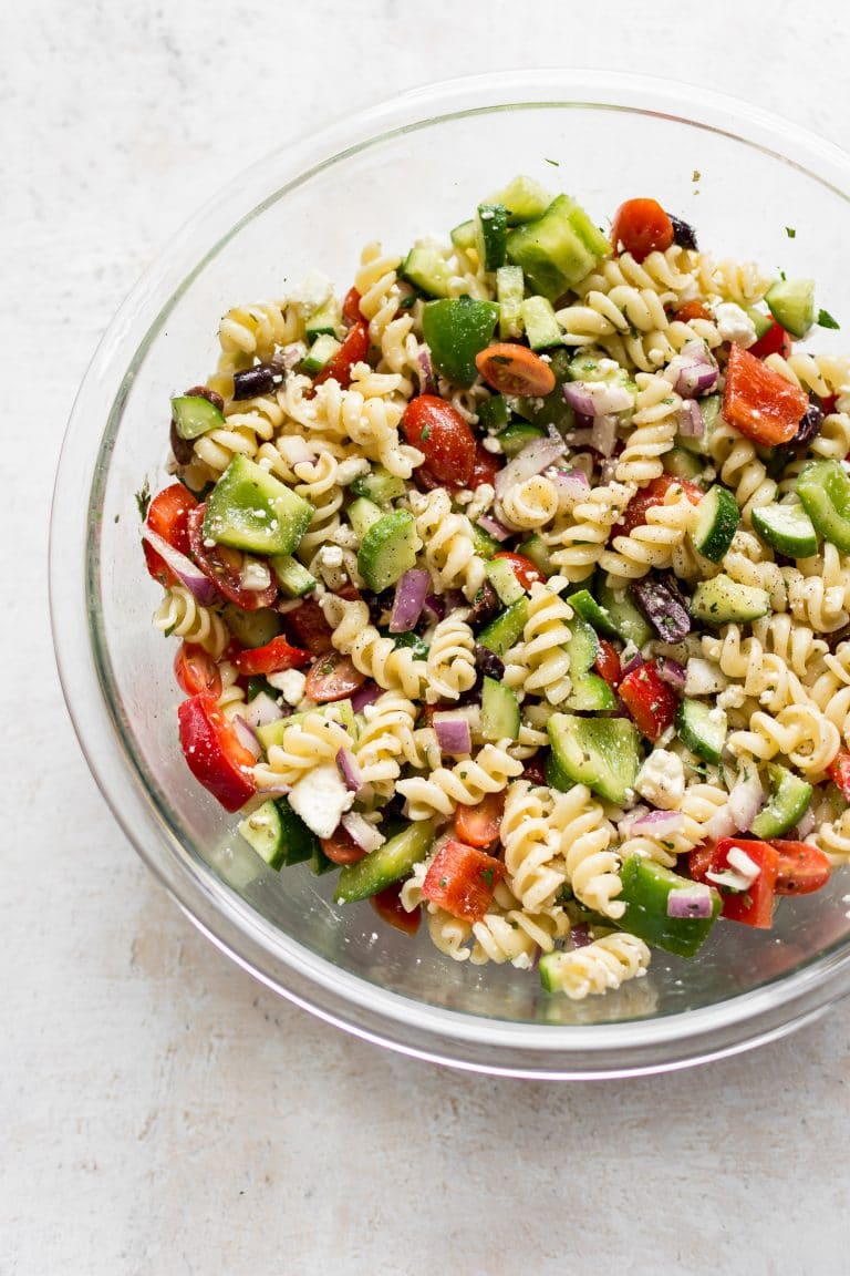 Easy Greek Pasta Salad • Salt & Lavender