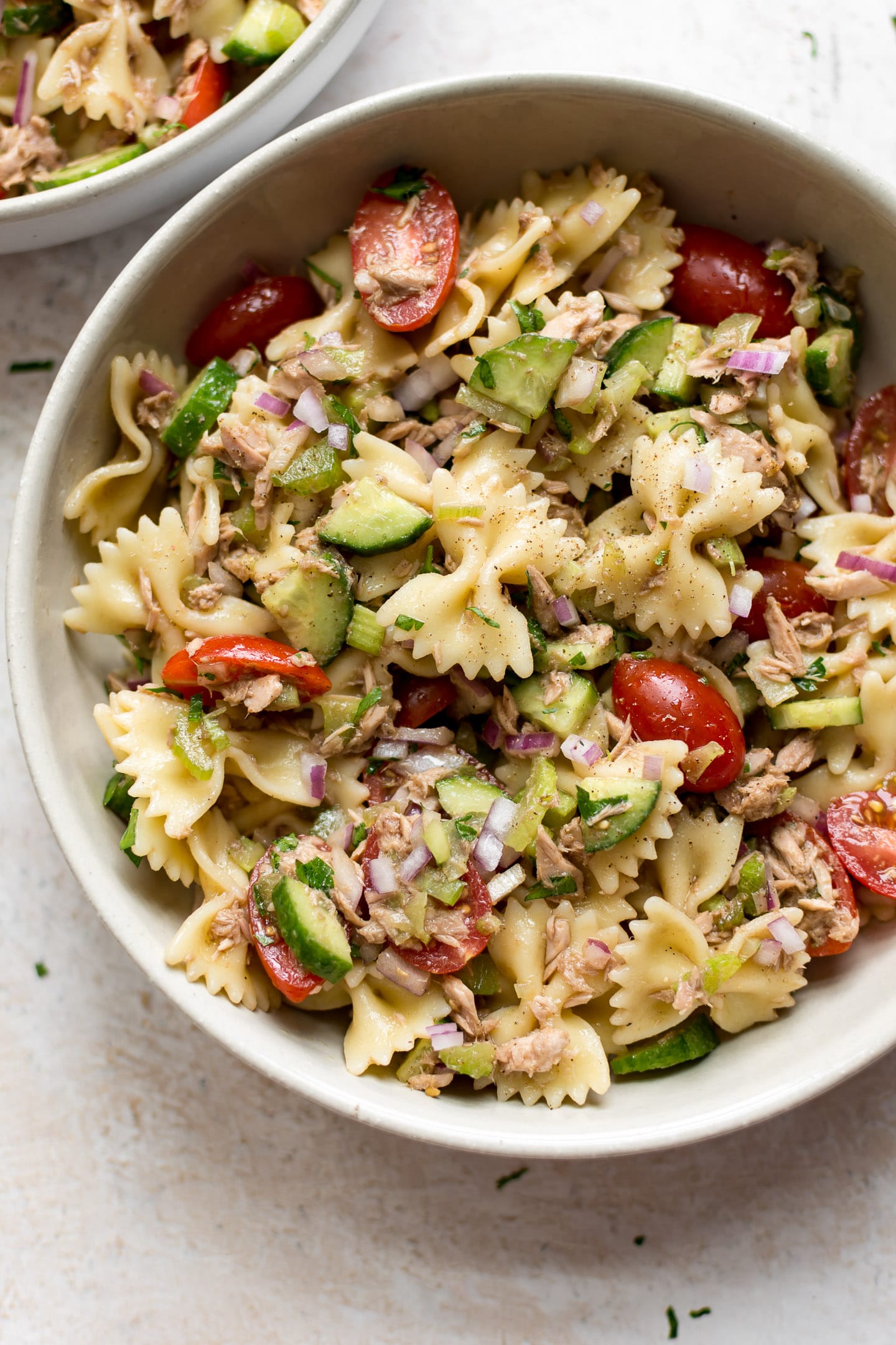 Healthy Tuna Pasta Salad • Salt & Lavender